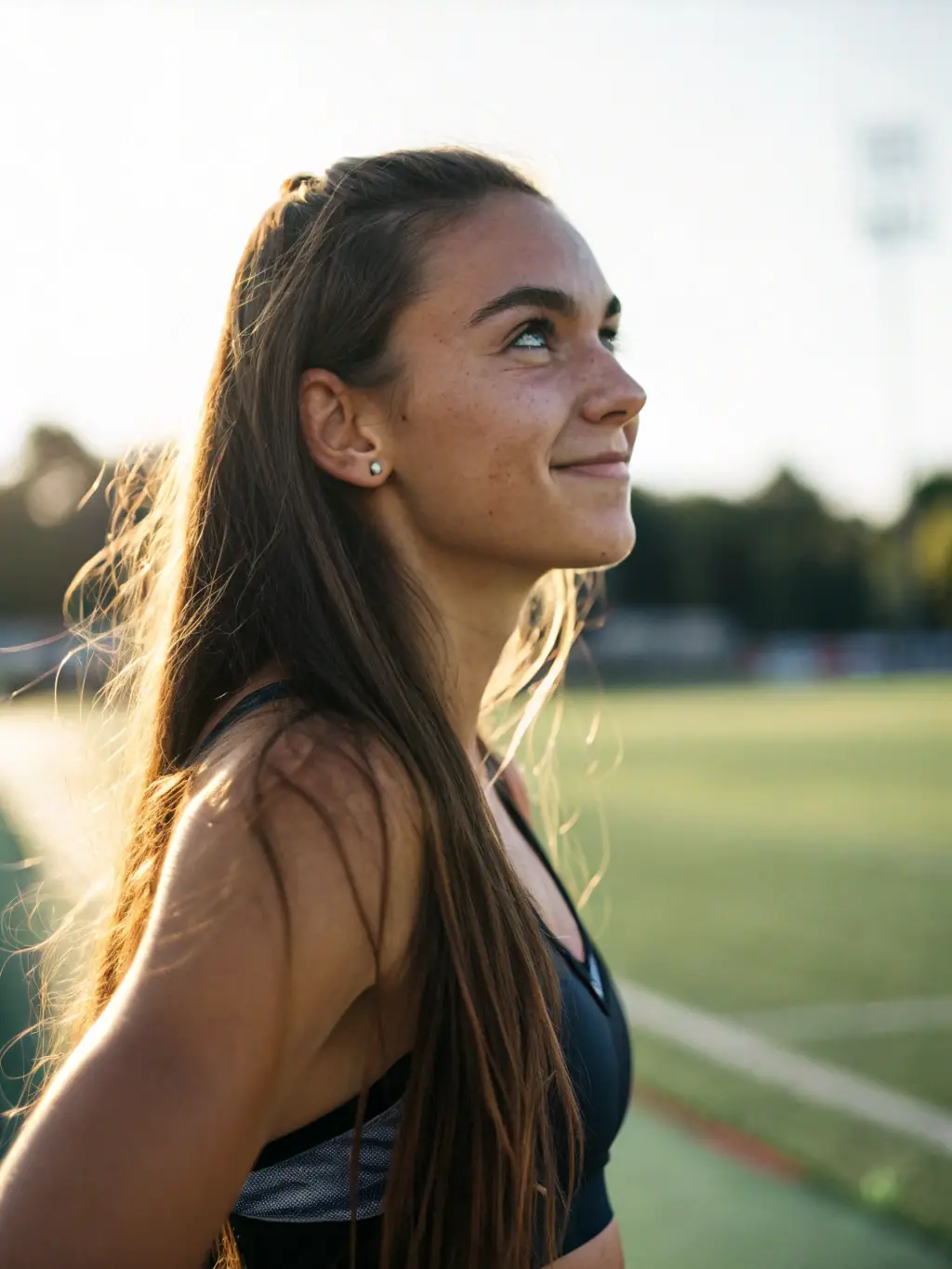 A student looking healthy and energetic after a sports activity, emphasizing the physical health benefits of UNSS programs.